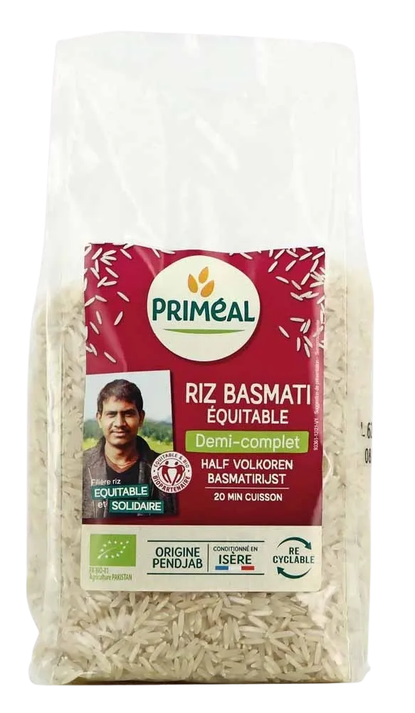 Arroz basmati semicompleto ecológico-500g-Priméal
