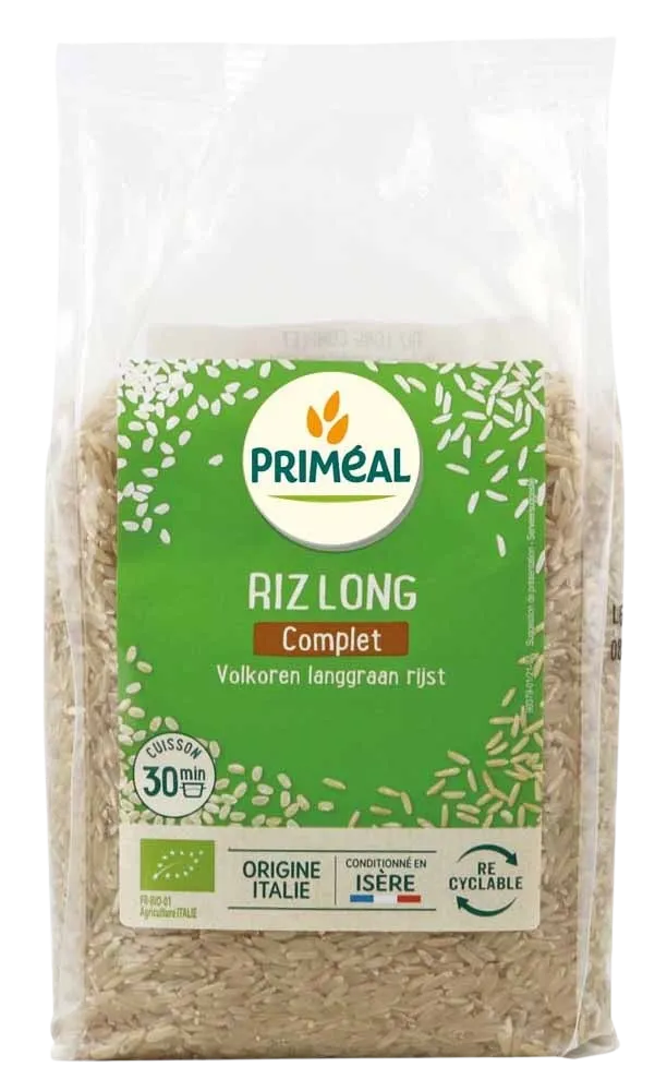 Arroz largo integral ecológico Italia-1kg-Priméal