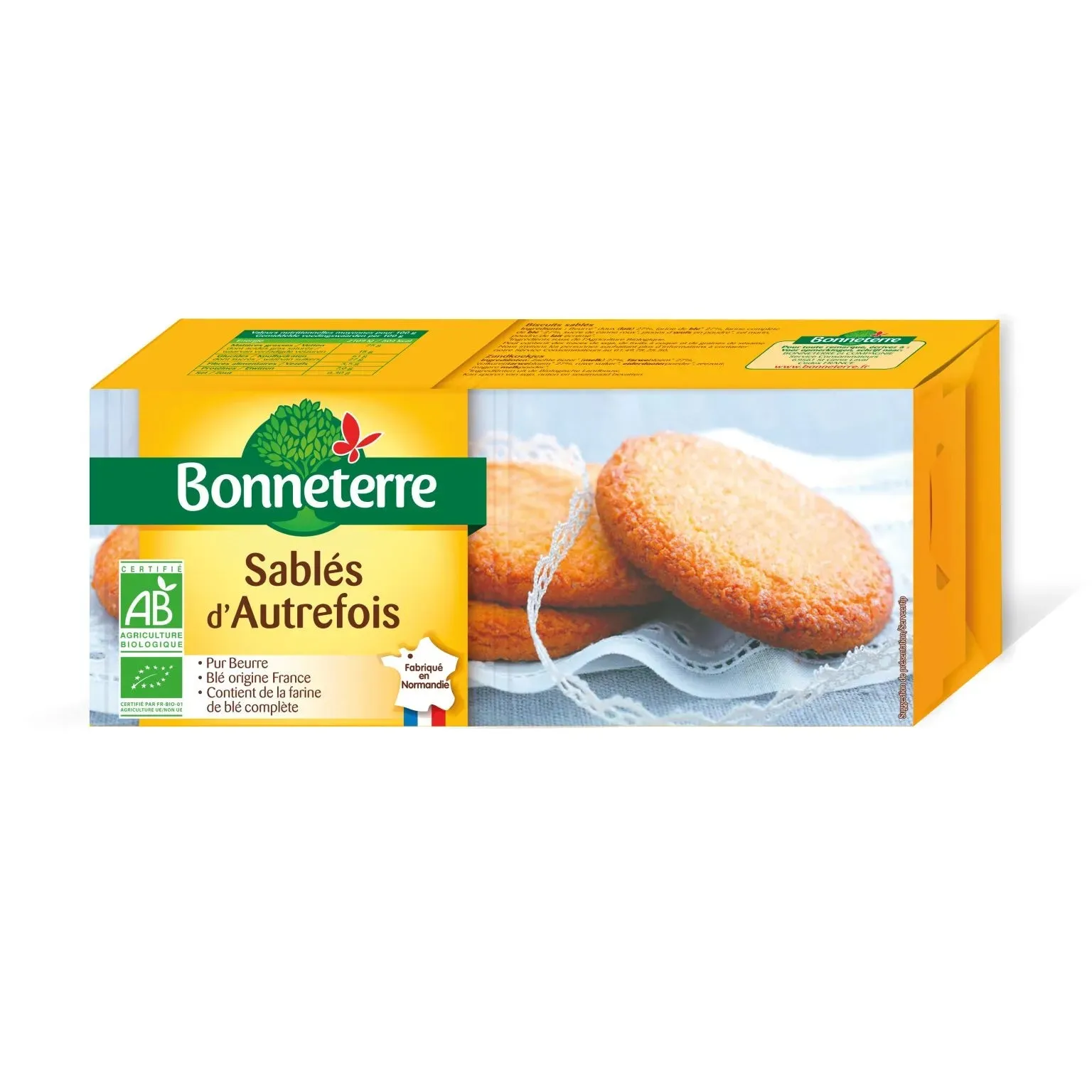 Galletas de mantequilla orgánicas del pasado - 175 g - Bonneterre