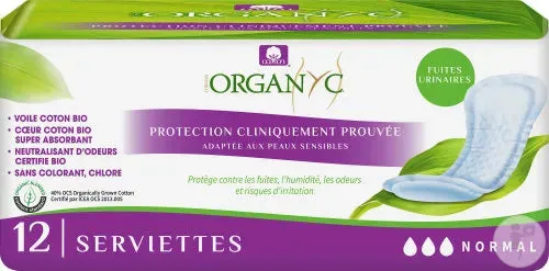 Compresas para fugas de orina-normal-12 Unidades-Organyc