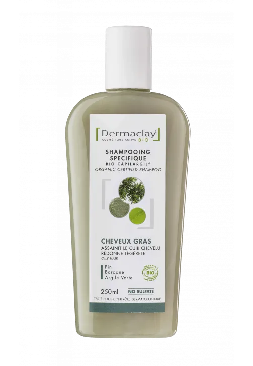Champú orgánico específico para cabello graso - 250ml - Dermaclay