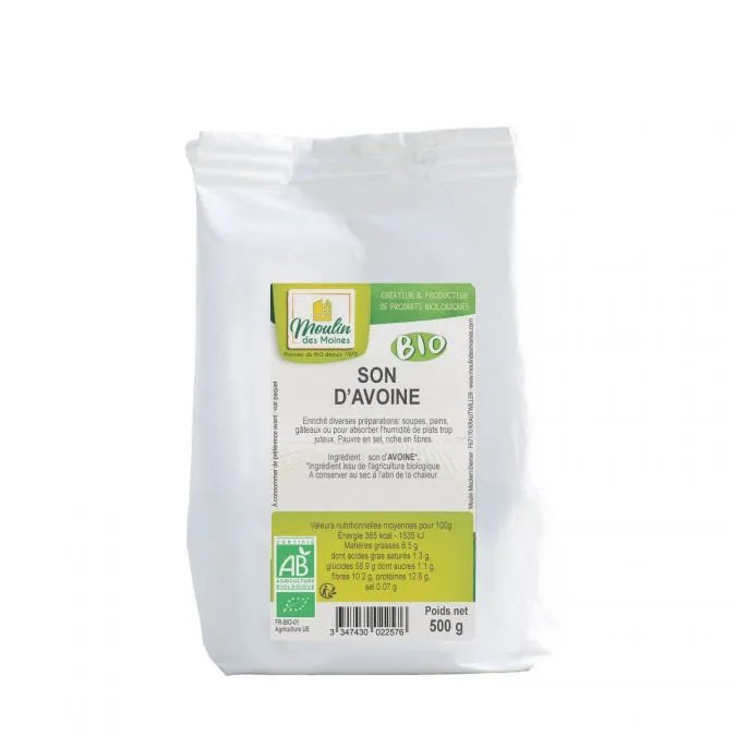 Salvado de Avena Orgánico-500g-Moulin des Moines