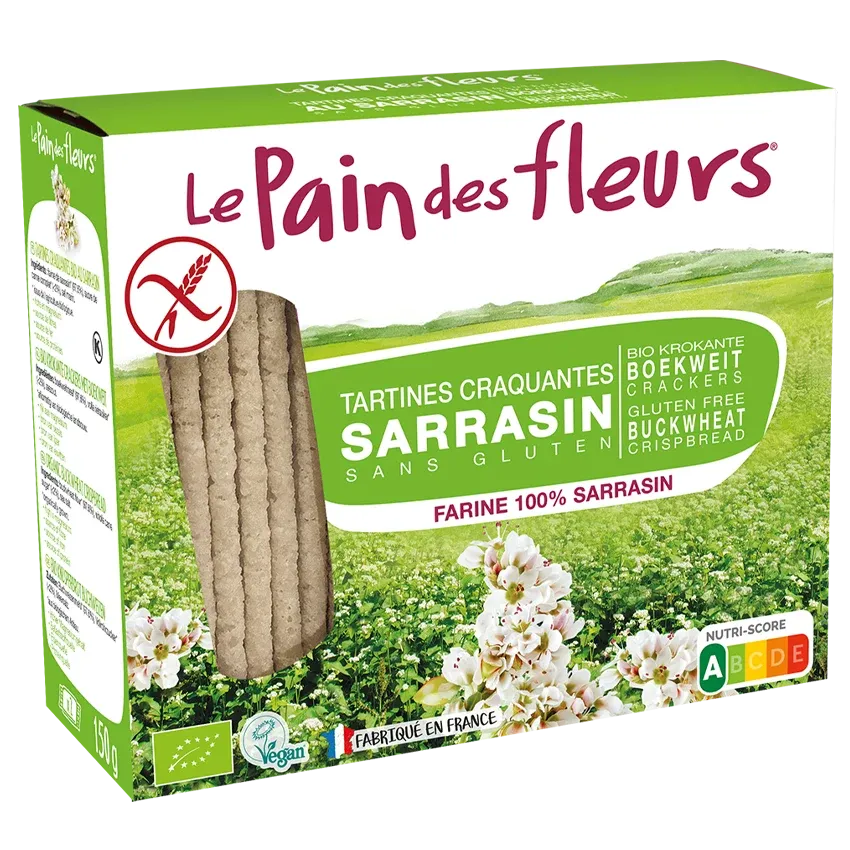 Tostadas Crujientes De Trigo Sarraceno Bio - 150 o 300g - Le Pain des fleurs