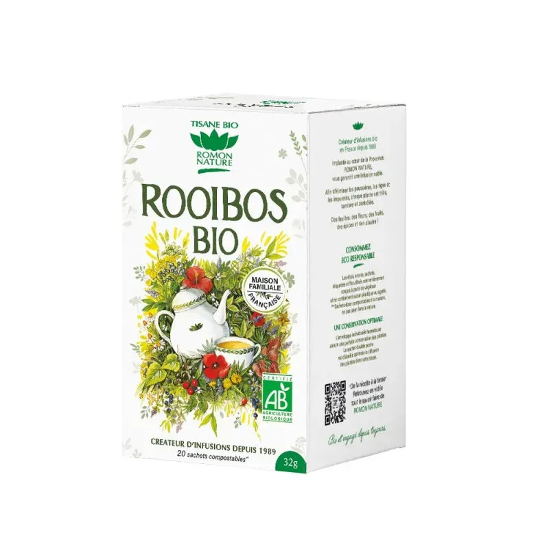 Té de Hierbas Rooibos Ecológico-20 sobres-Romon Nature