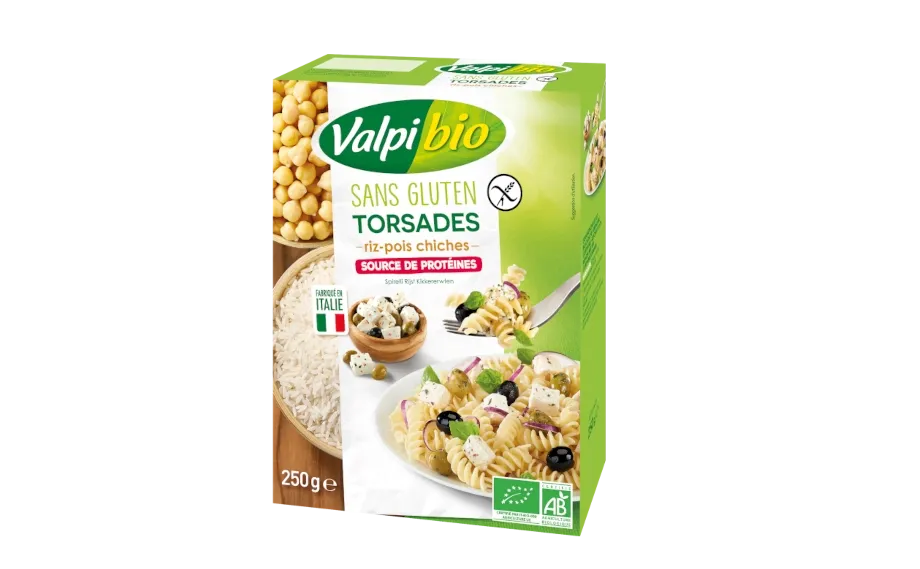 Twists sin gluten y ecológicos-Arroz y garbanzos-250g-Valpi Bio