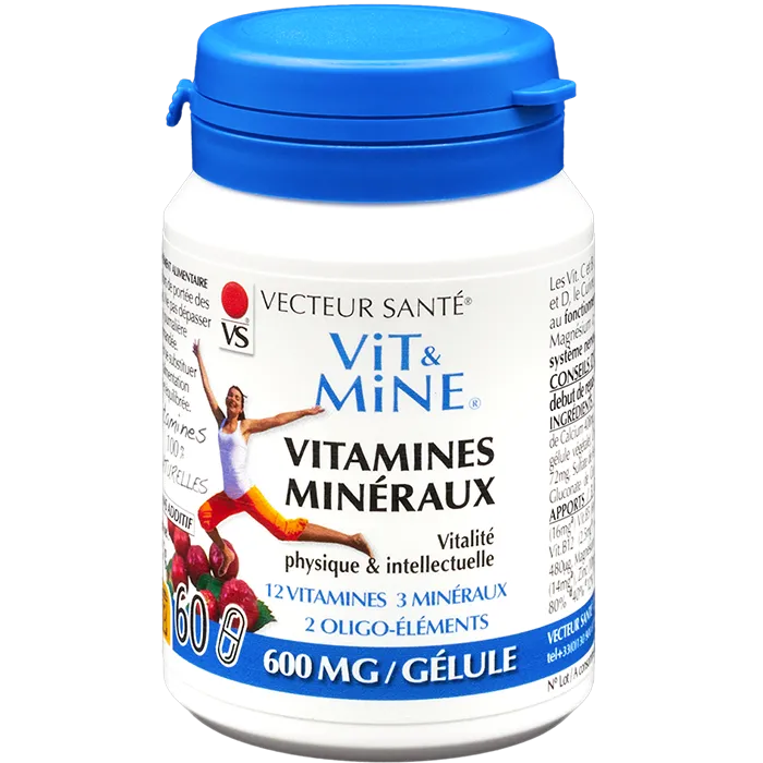 Vit&Mine Vitaminas Minerales - 60 cápsulas - Vector de salud
