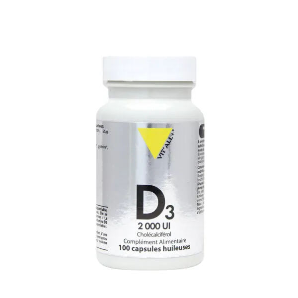Vitamina D3- 2000UI Colecalciferol-250 cápsulas-Vit'all+