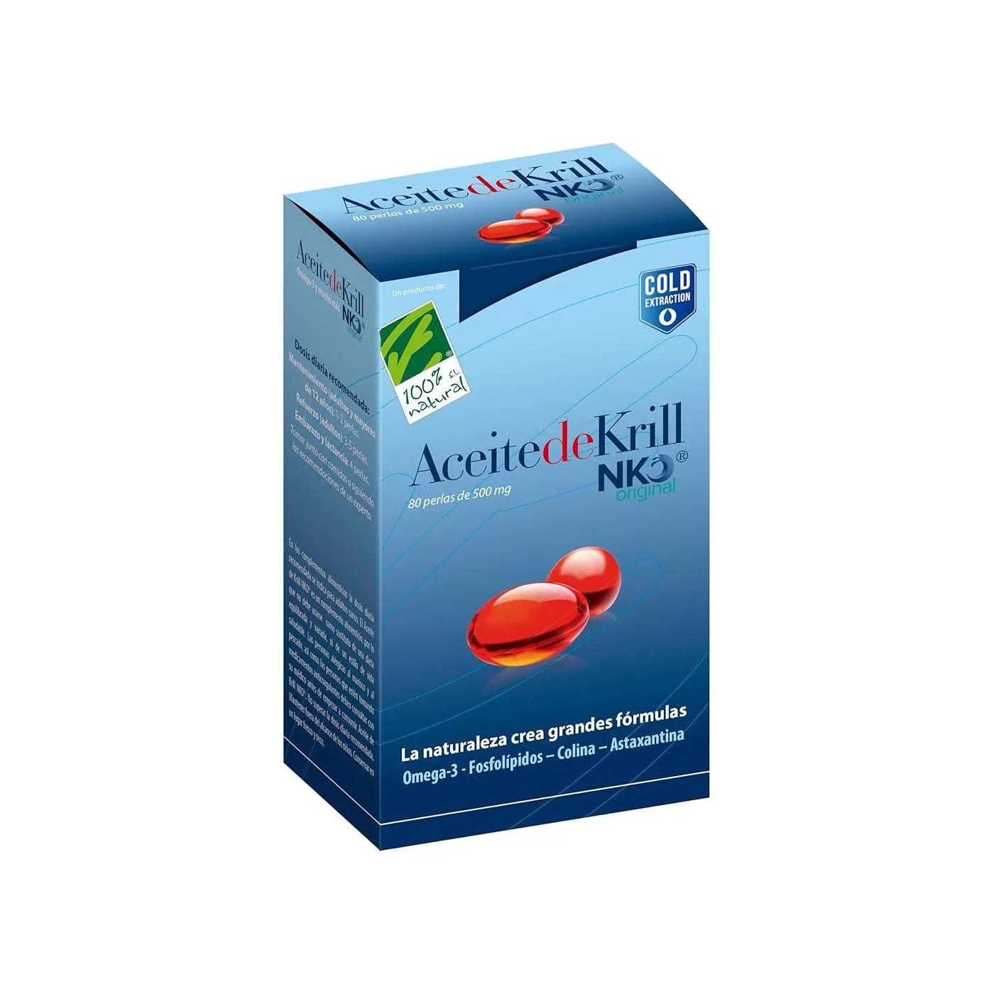 Aceite Krill 80 Perlas 100 Natural