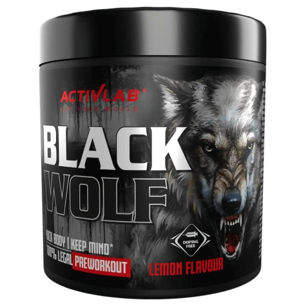 Activlab Black Wolf Pre-Entrenamiento, Limón - 300 g