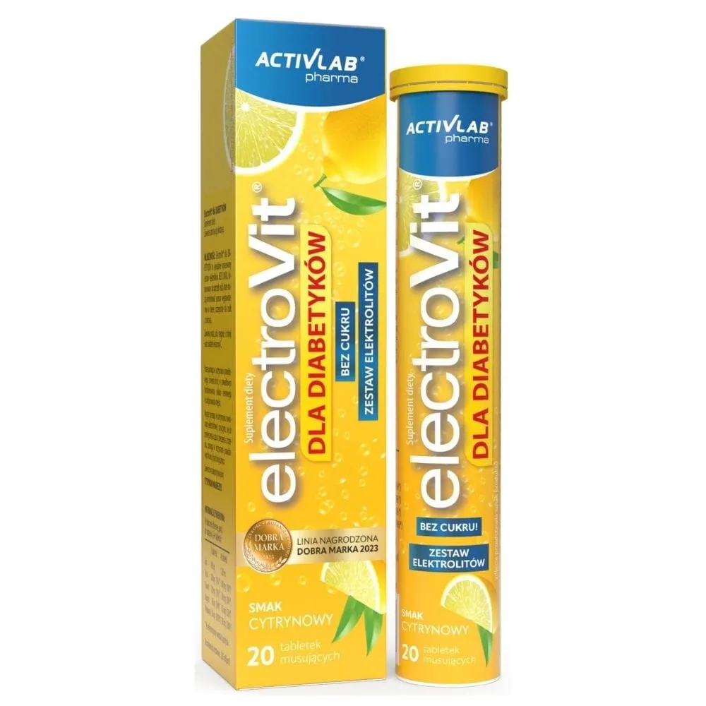 Activlab ElectroVit para Diabéticos, Limón - 20 Tabletas Efervescentes
