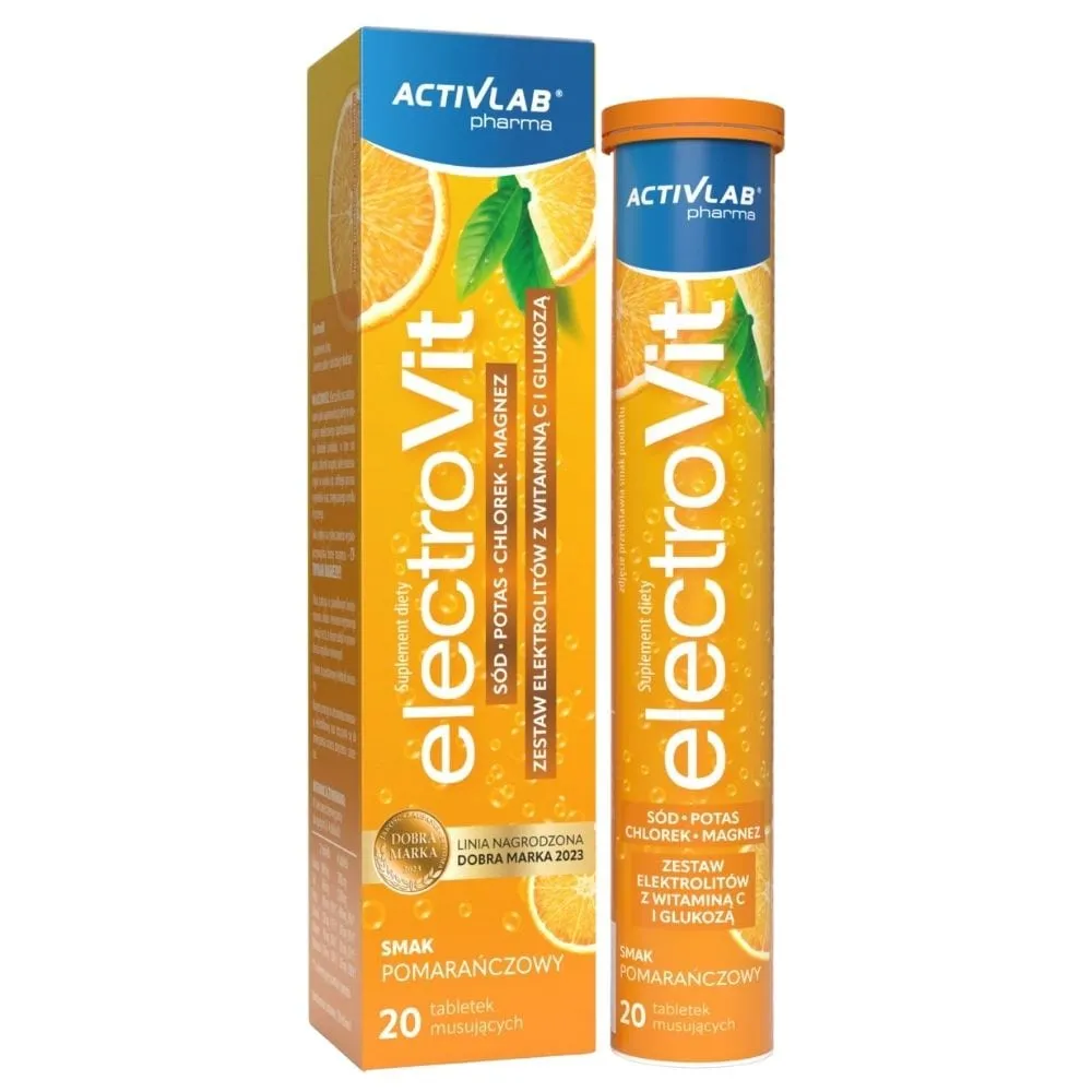 Activlab ElectroVit para Diabéticos, Naranja - 20 Tabletas Efervescentes