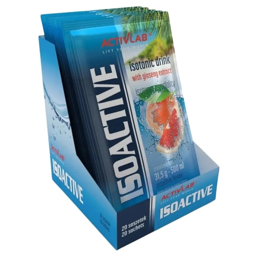 Activlab Isoactive Isotonic con Ginseng, Pomelo - 20 Bolsitas