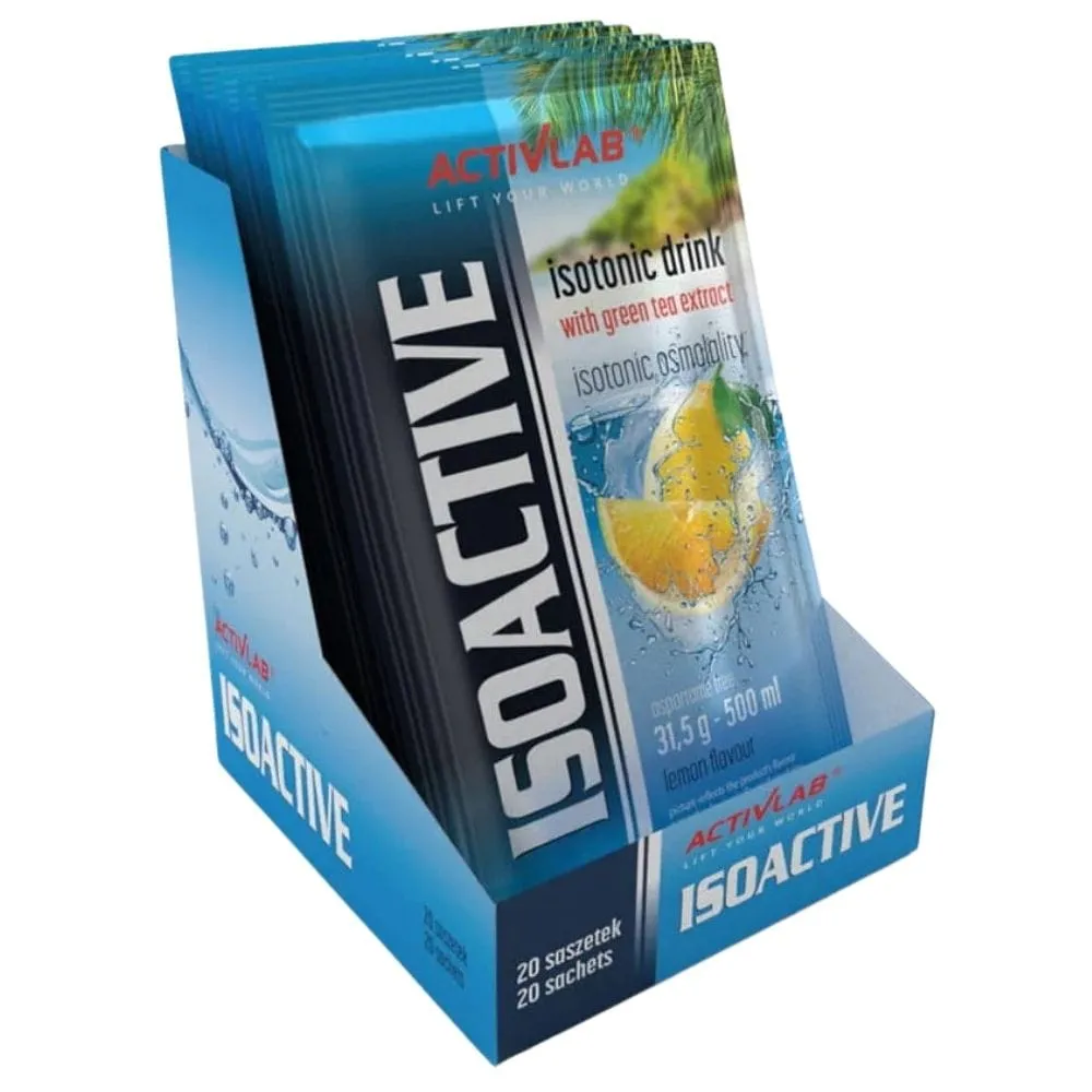 Activlab Isoactive Isotónico con Té Verde, Limón - 20 Bolsitas