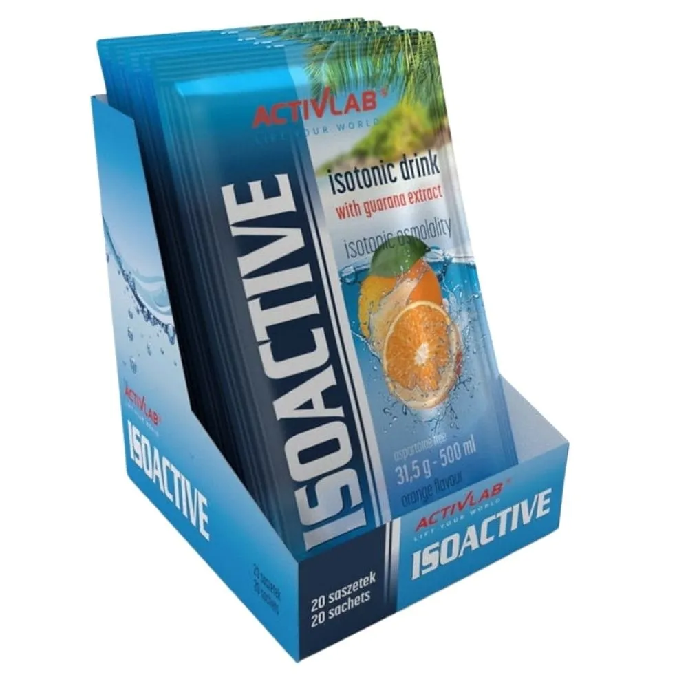 Activlab Isoactive Isotónico con Guaraná, Naranja - 20 Sobres
