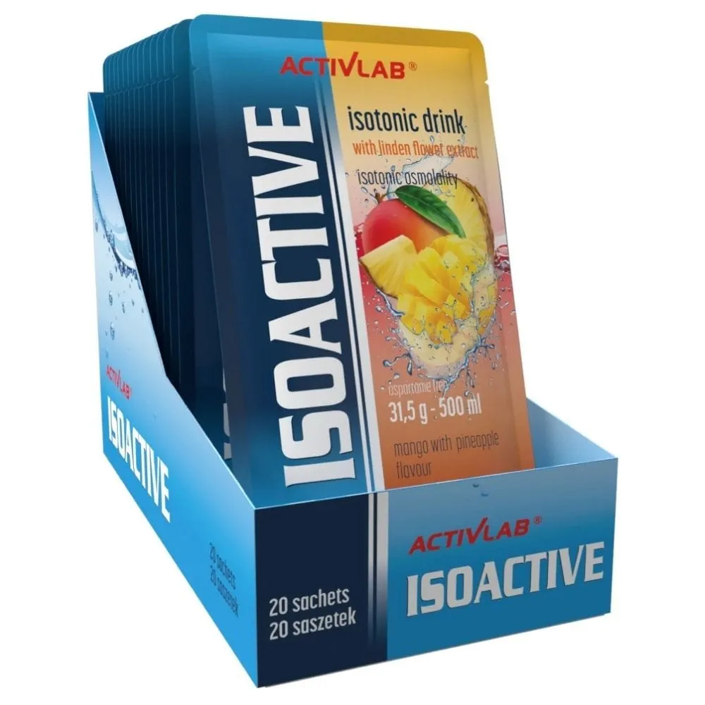 Activlab Isoactive Isotónico con Lima, Mango con Piña - 20 Bolsitas