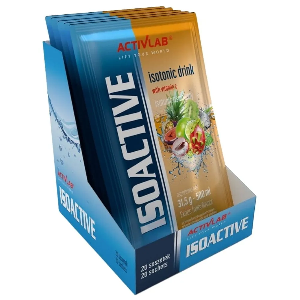 Activlab Isoactive Isotónico con Vitamina C, Frutas Exóticas - 20 Sobres