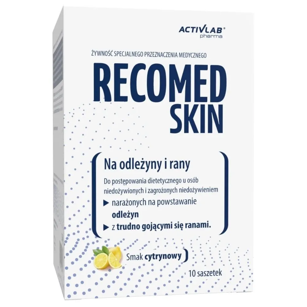 Activlab Pharma RecoMed SKIN para Llagas y Heridas, Limón - 10 Sobres