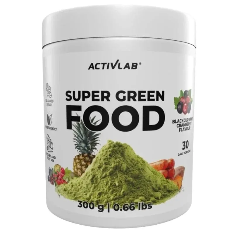 Activlab Super Alimento Verde, Grosella Negra-Arándano - 300 g
