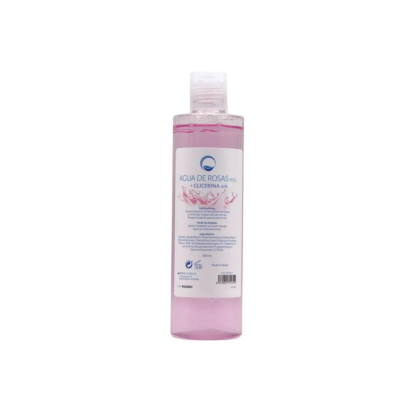 Agua De Rosas 50 Glicerina 50 1 Envase 300 ml
