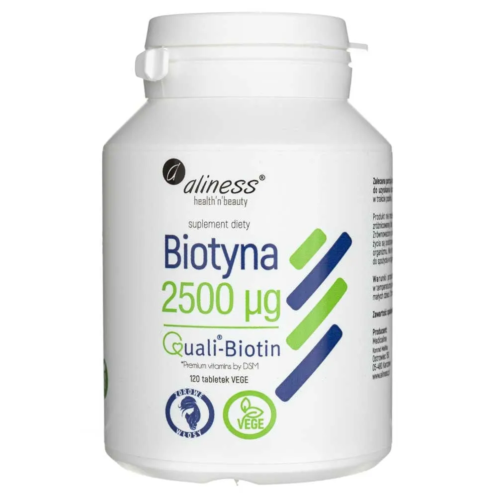 Aliness Biotina 2500 mcg QualiBiotin ® - 120 Tabletas