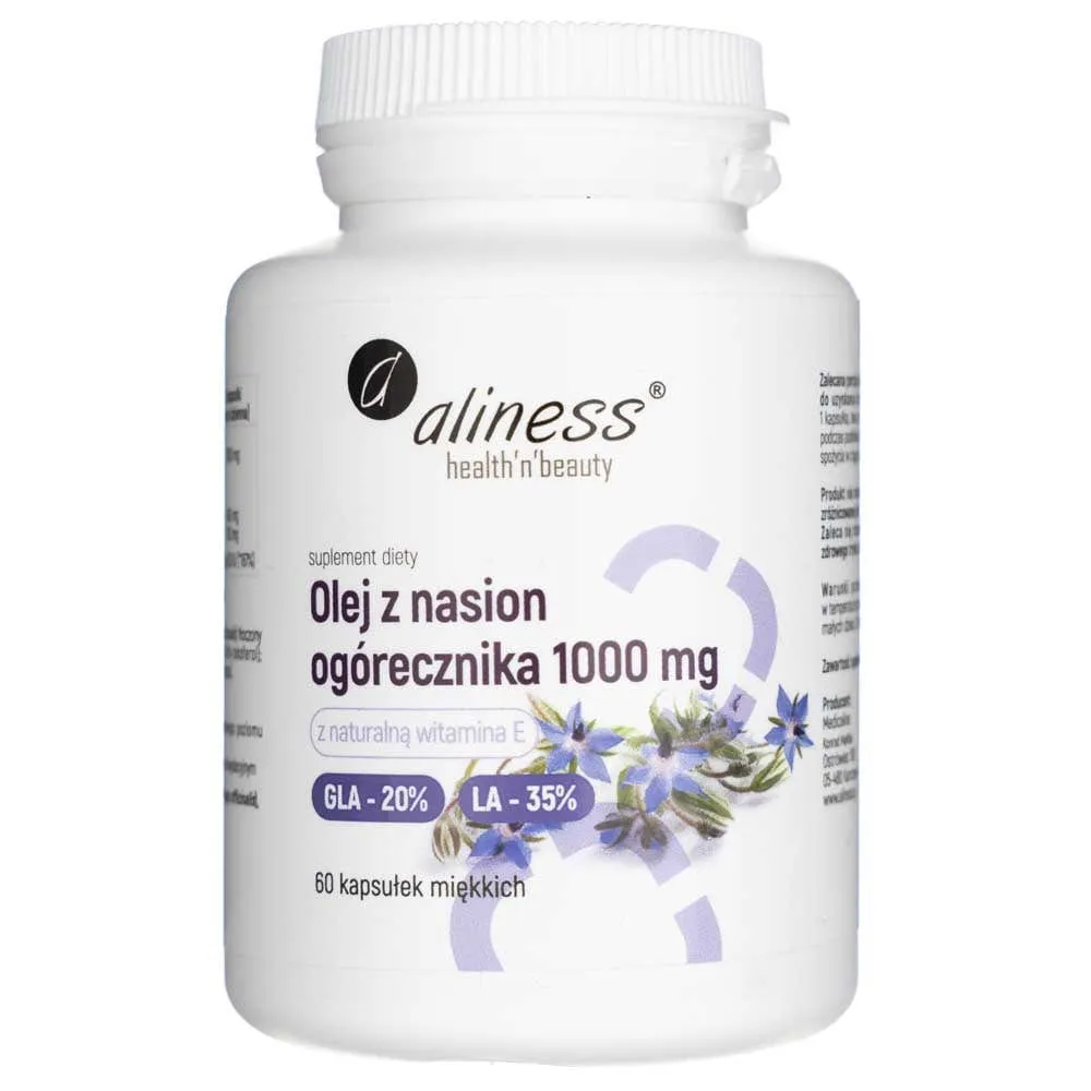 Aliness Aceite de semillas de borraja 1000 mg - 60 Cápsulas