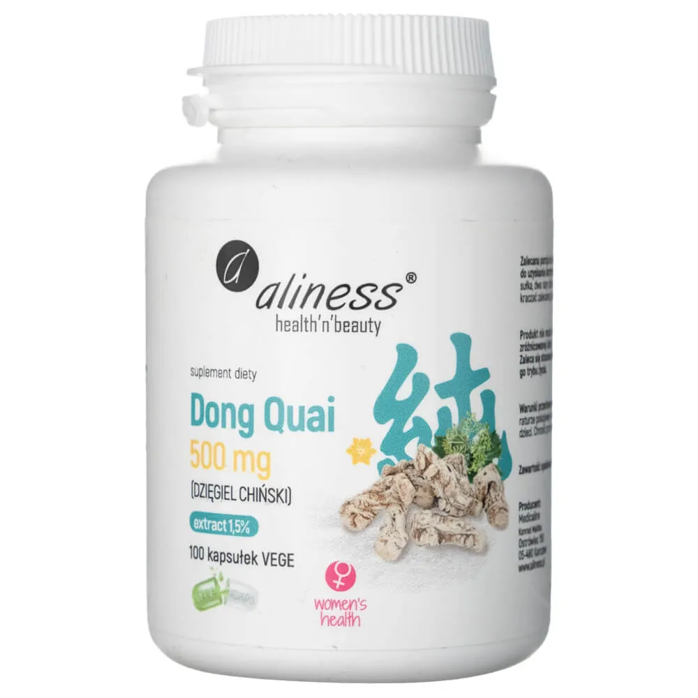 Aliness Dong Quai 500 mg - 100 Cápsulas Vegetales