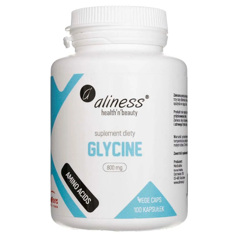 Aliness Glicina 800 mg - 100 Cápsulas Vegetales