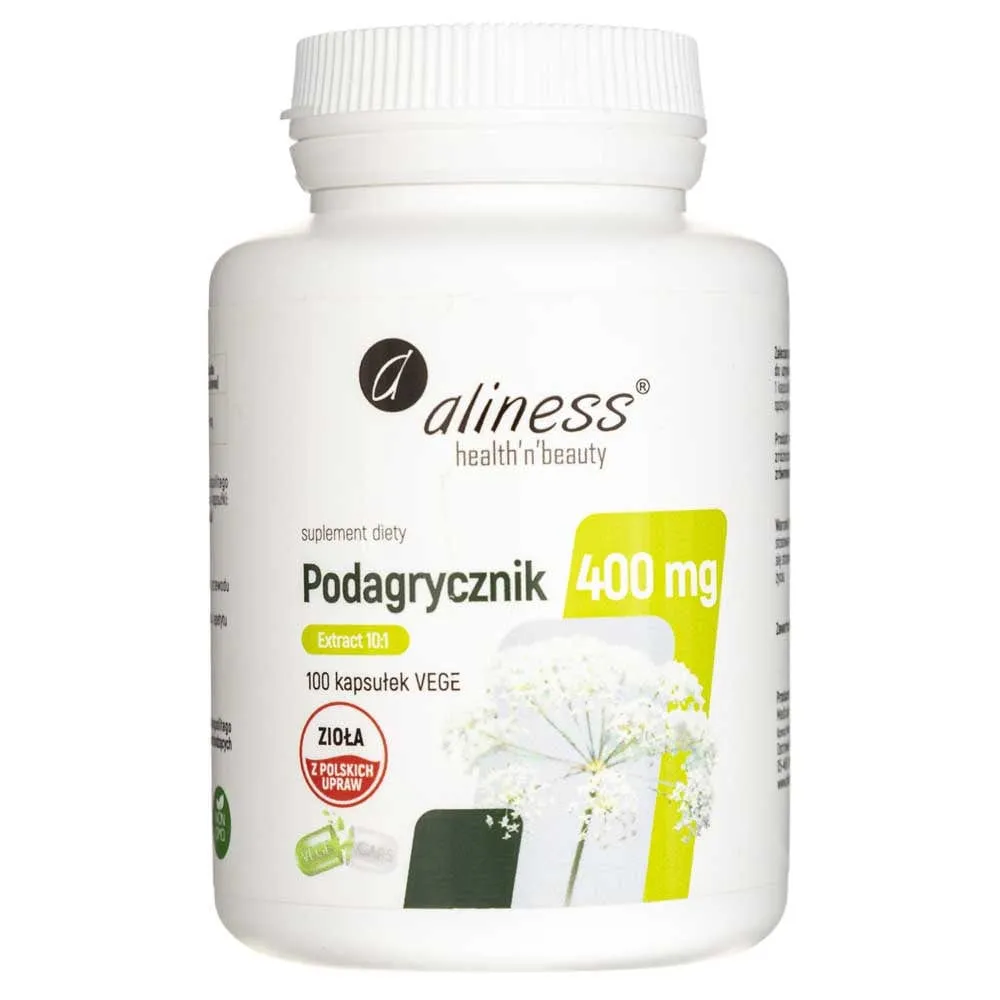 Aliness Hierba de Saúco Molida (Aegopodium podagraria L.) 400 mg - 100 Cápsulas Vegetales