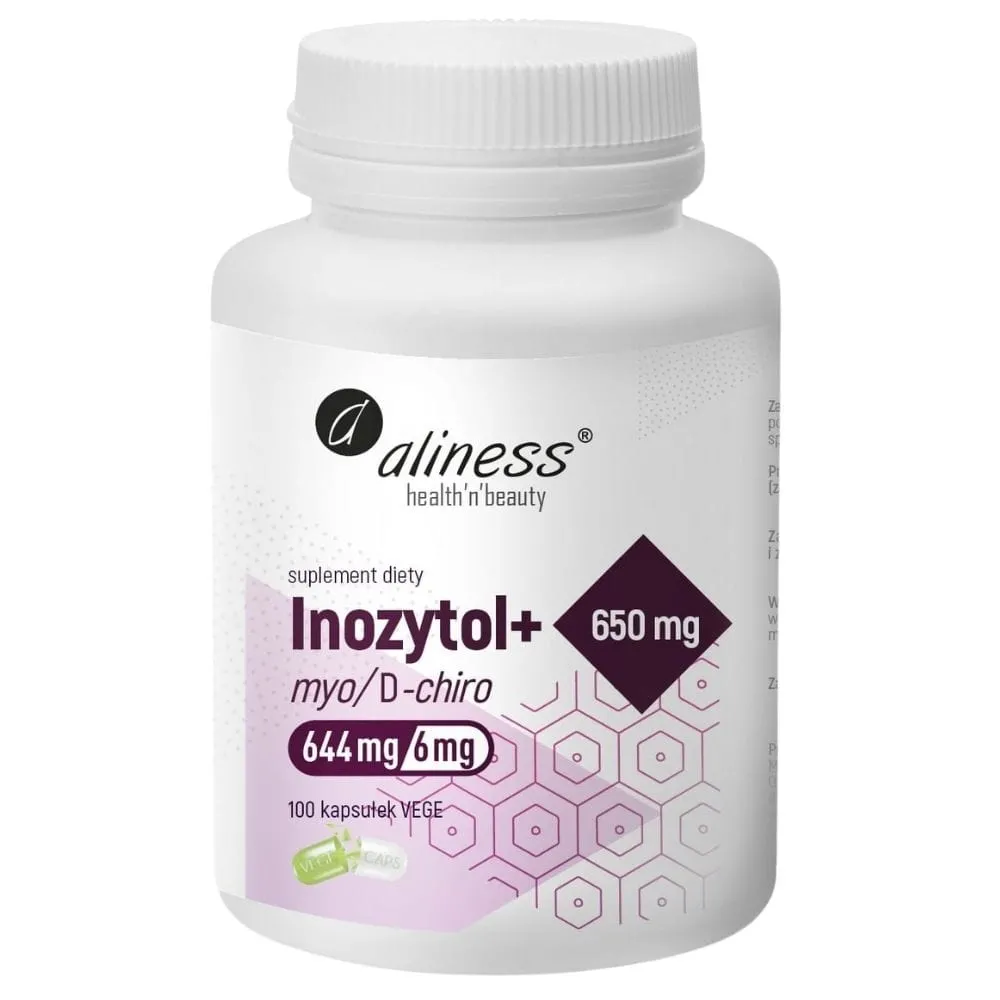 Aliness Inositol myo/D-chiro 650 mg + Vitamina B6 - 100 Cápsulas