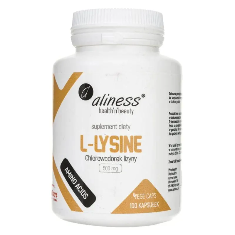Aliness L-Lisina (Clorhidrato) 500 mg - 100 Cápsulas