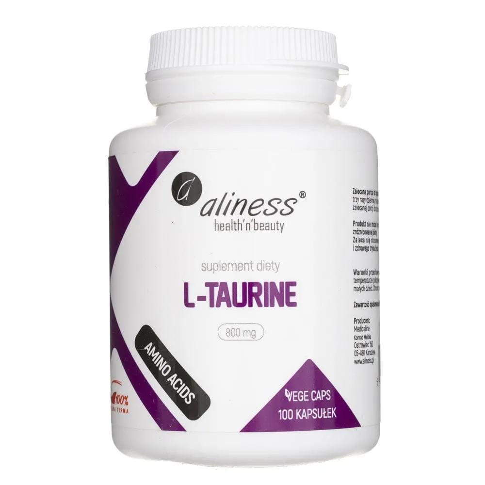 Aliness L-Taurina 800 mg - 100 Cápsulas Vegetales
