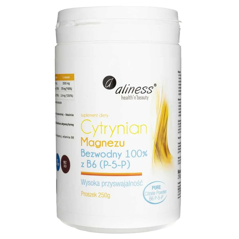 Aliness Citrato de magnesio anhidro con B6 (P-5-P), polvo - 250 g