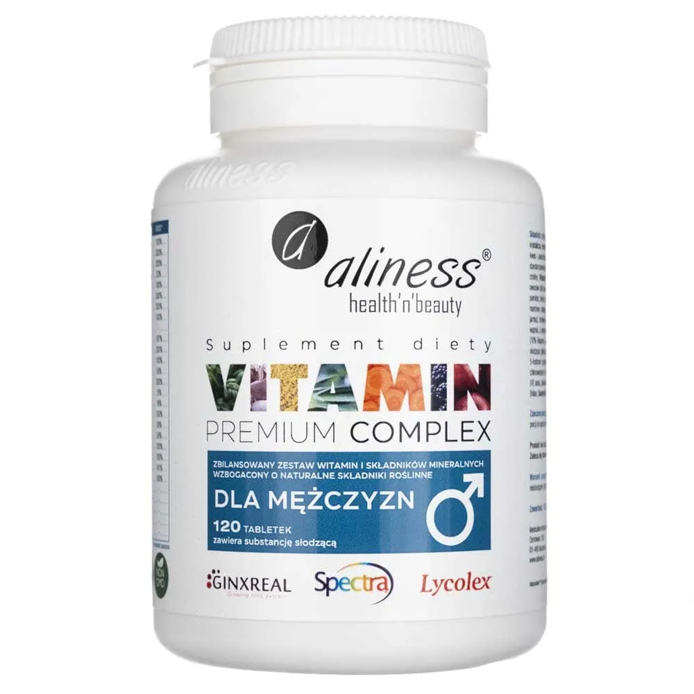 Aliness Complejo Vitamínico Premium para Hombres - 120 Tabletas