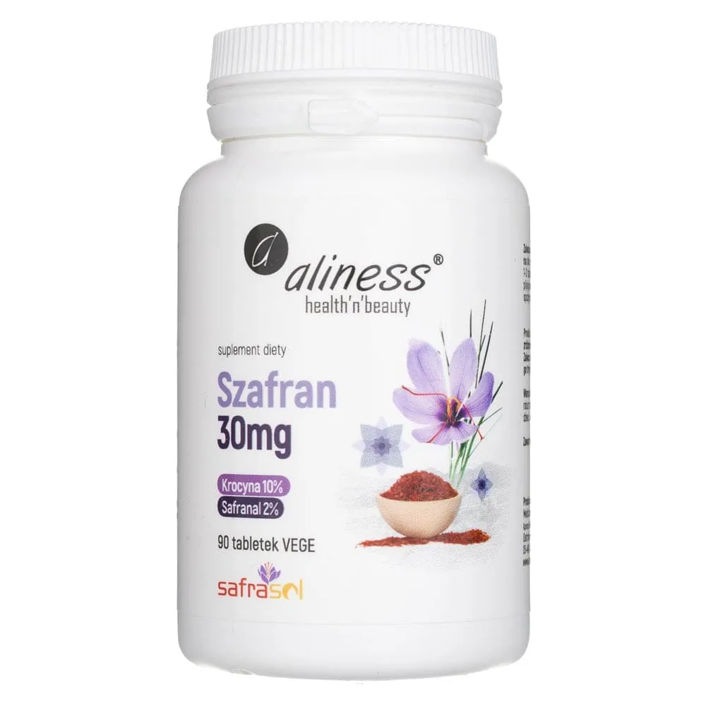 Aliness Azafrán Safrasol 2% / 10% 30 mg - 90 Tabletas