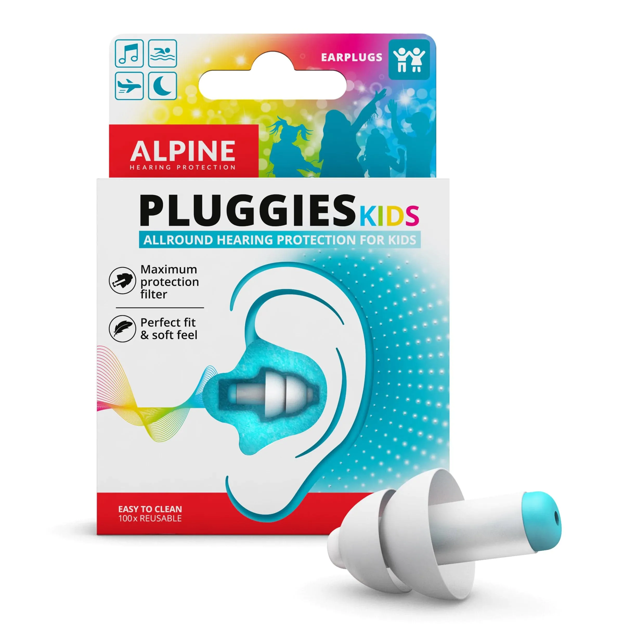 Alpine Tapones para los oídos Pluggies Kids