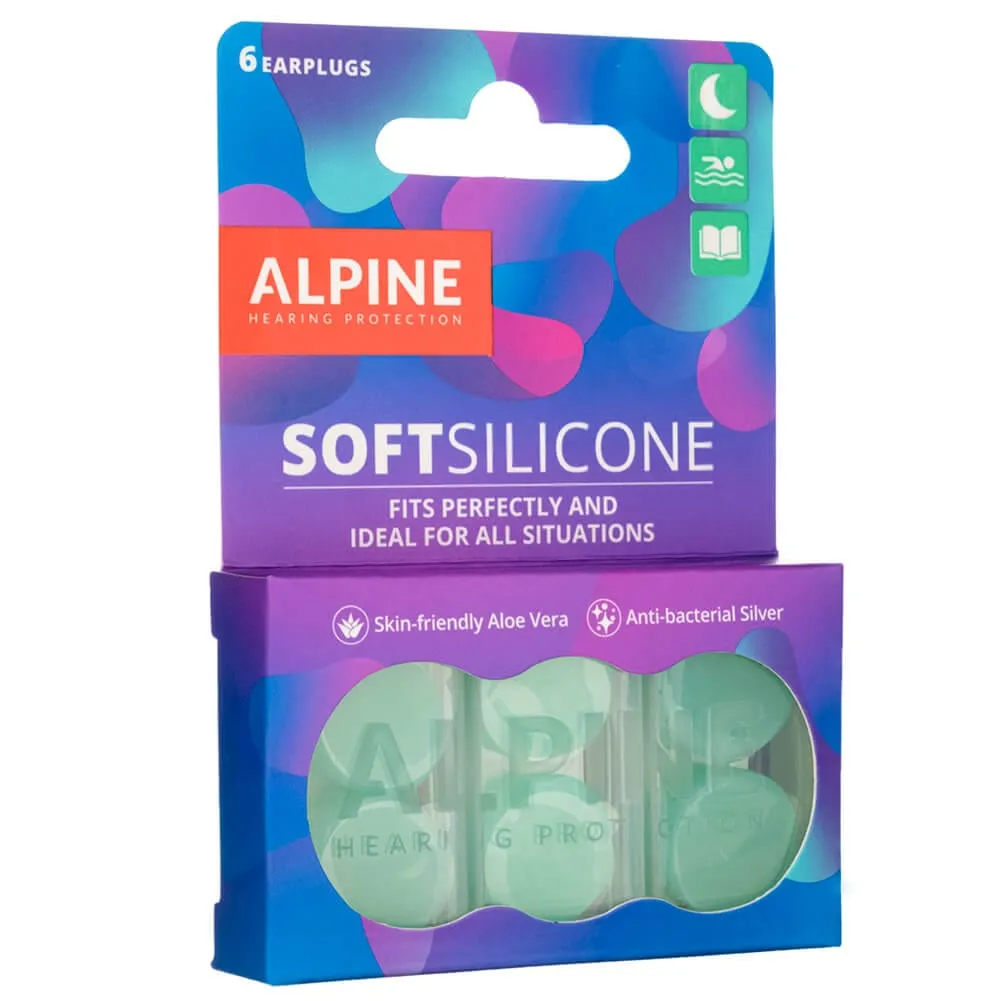 Alpine Tapones para los oídos universales de silicona blanda - 6 piezas