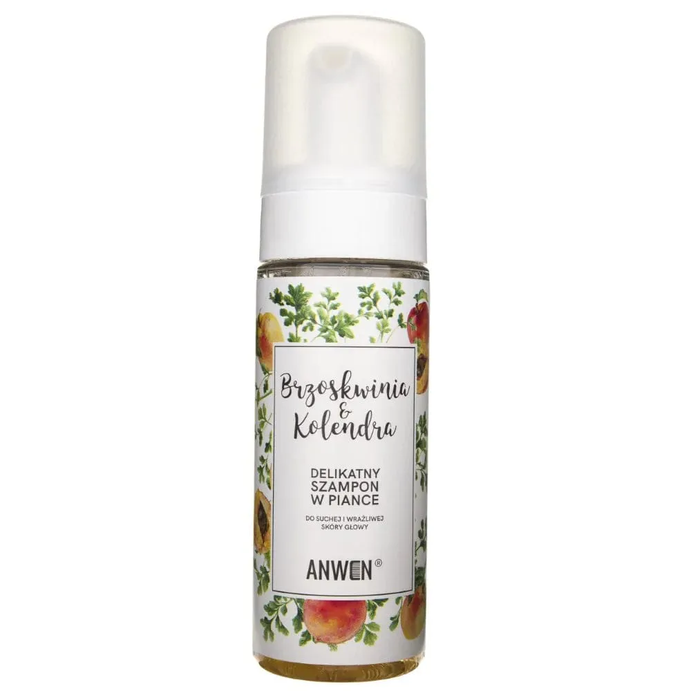Anwen Champú Espuma Cuero Cabelludo Seco y Sensible Melocotón y Cilantro - 170 ml