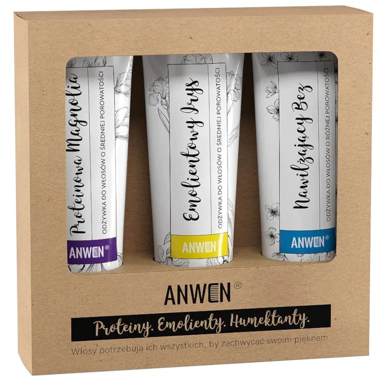 Anwen Set de 3 Acondicionadores para Porosidad Media - 100 ml