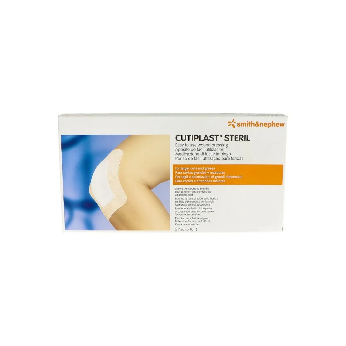 Aposito Cutiplast Adh Est 15X8 Cm 5 Un