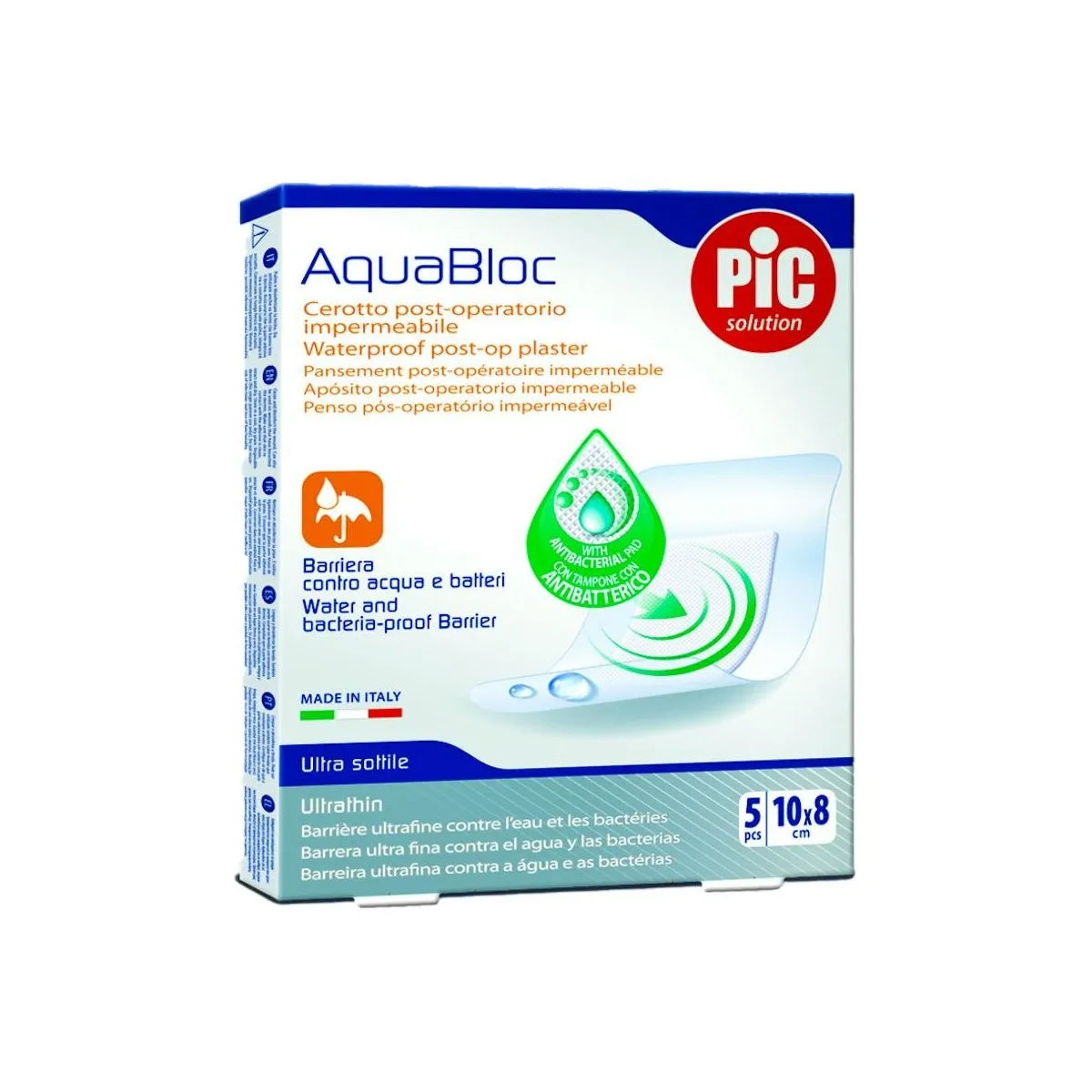 Aquabloc Antibact Est 10X8Cm 5 Uds
