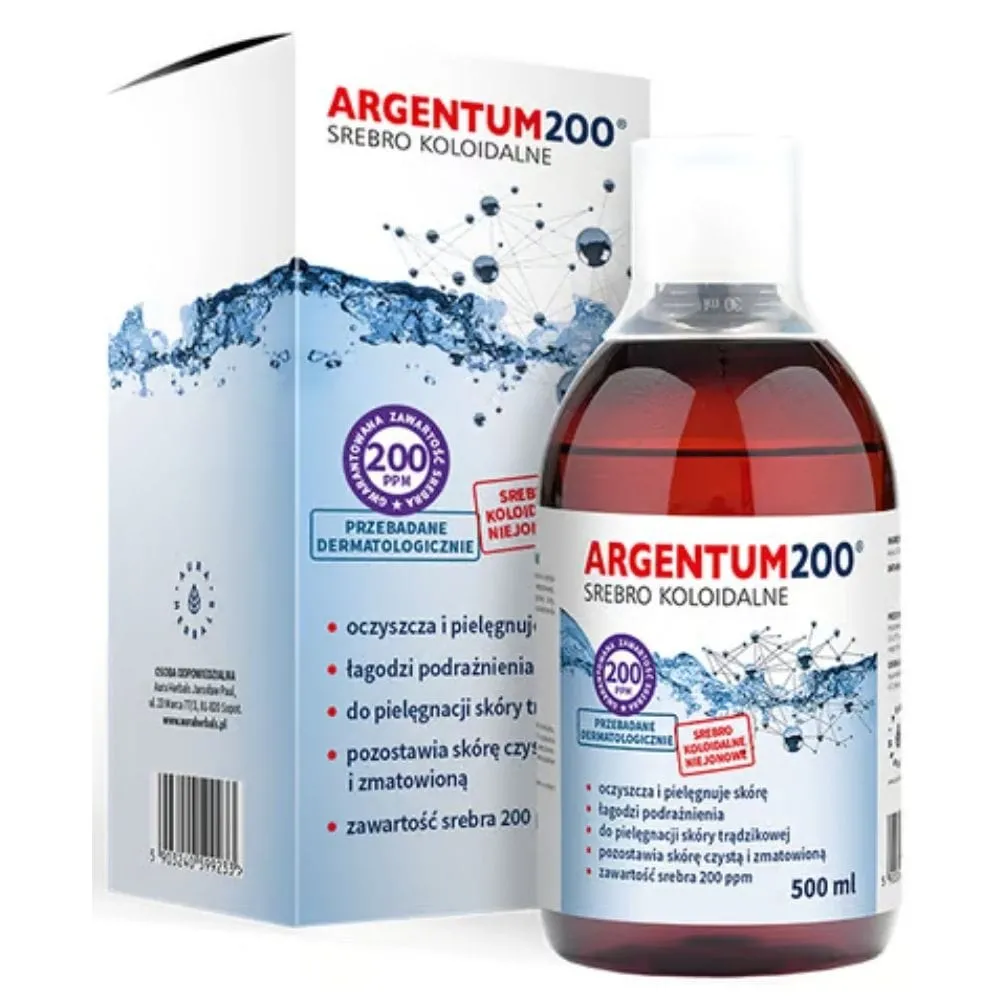 Aura Herbals Argentum 200 Plata Coloidal 200 ppm - 500 ml