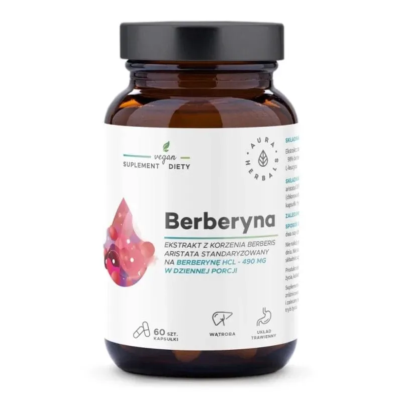 Aura Herbals Berberina (Berberis aristata) 500 mg - 60 Cápsulas