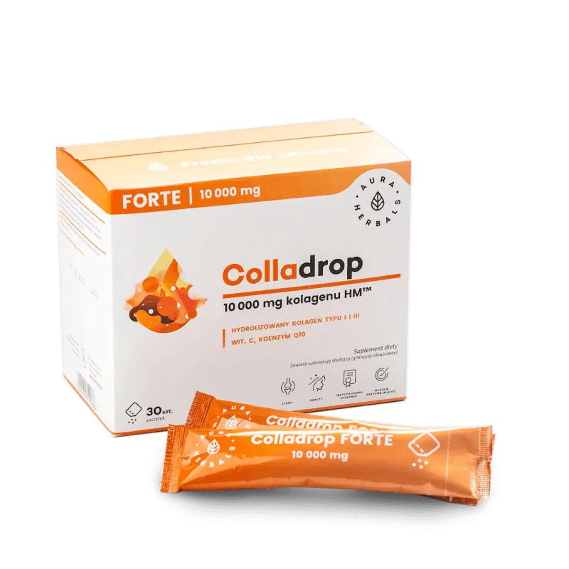 Aura Herbals Colladrop Forte Colágeno Marino 10000 mg - 30 Bolsitas