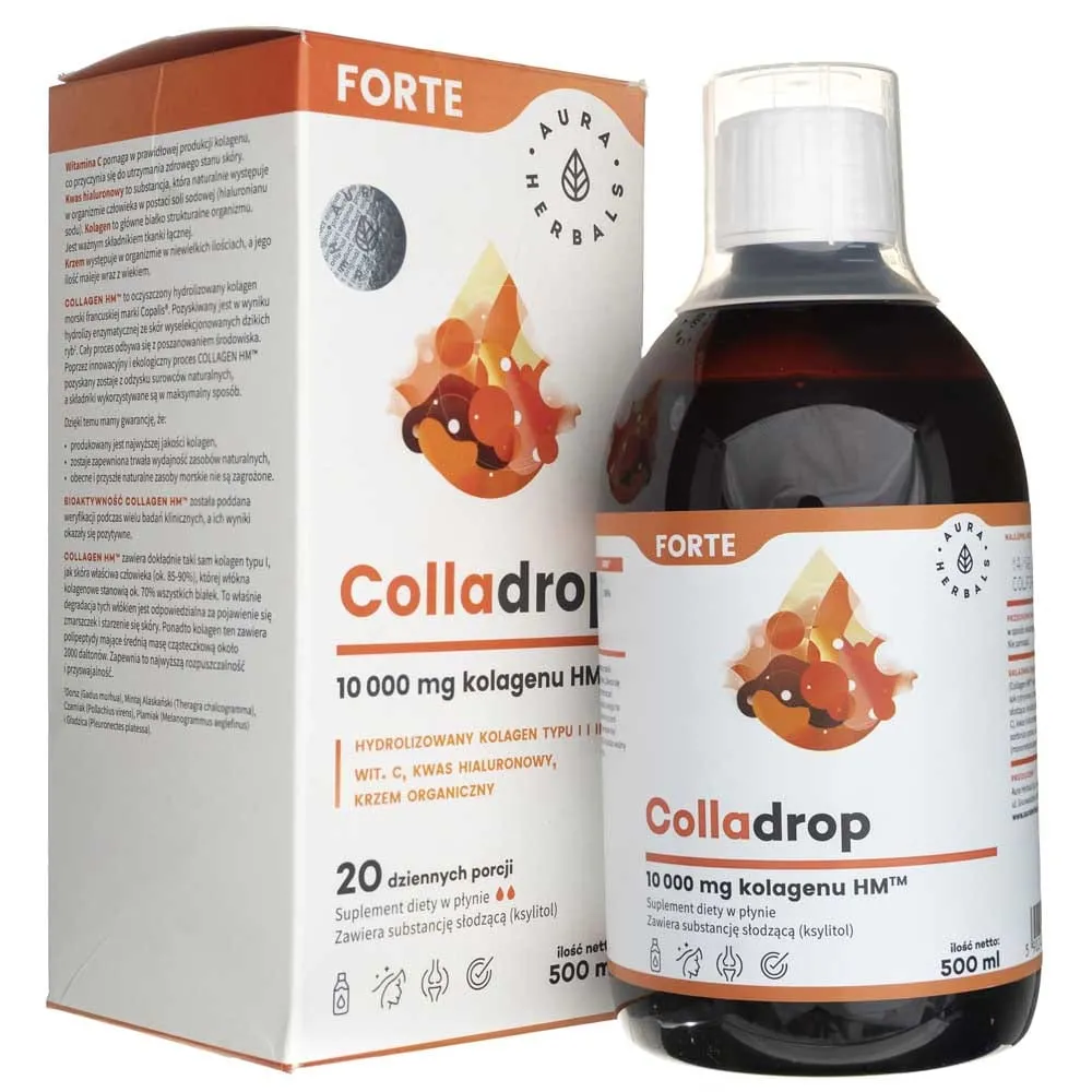 Aura Herbals Colladrop Forte Colágeno Marino 10000 mg - 500 ml