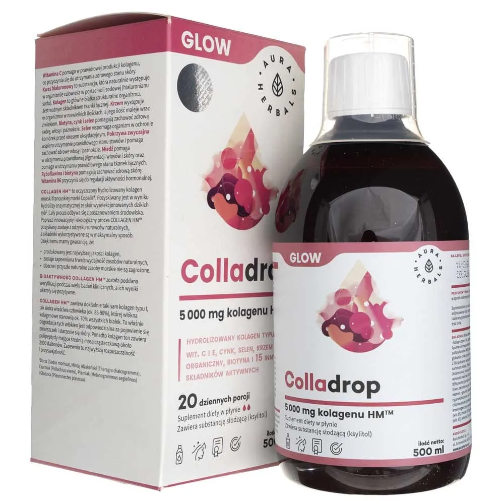 Aura Herbals Colladrop Glow Colágeno Marino 5000 mg - 500 ml