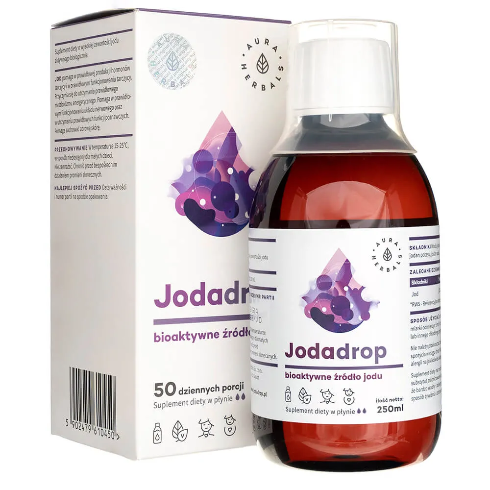 Aura Herbals Iodadrop - una fuente bioactiva de yodo, líquido - 250 ml
