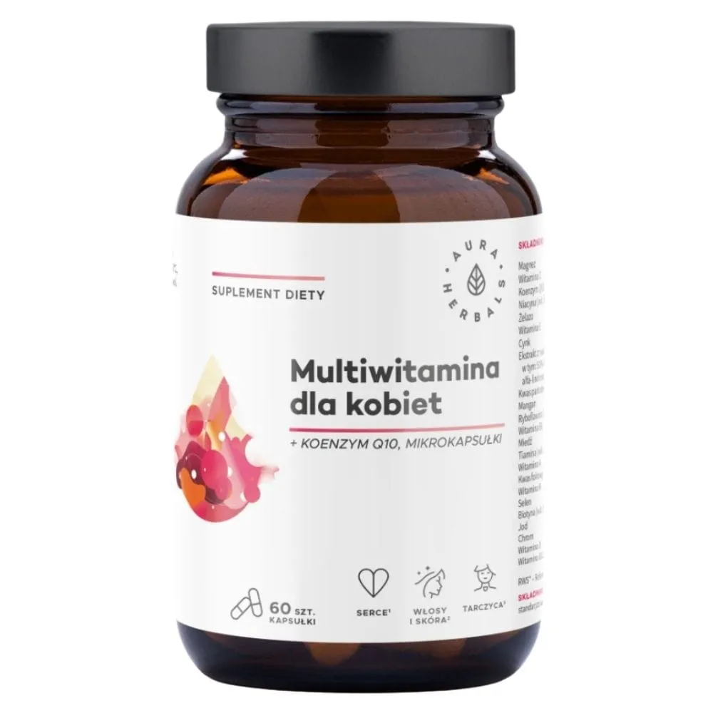 Aura Herbals Multivitaminas para la Mujer, Microcápsulas - 60 Cápsulas