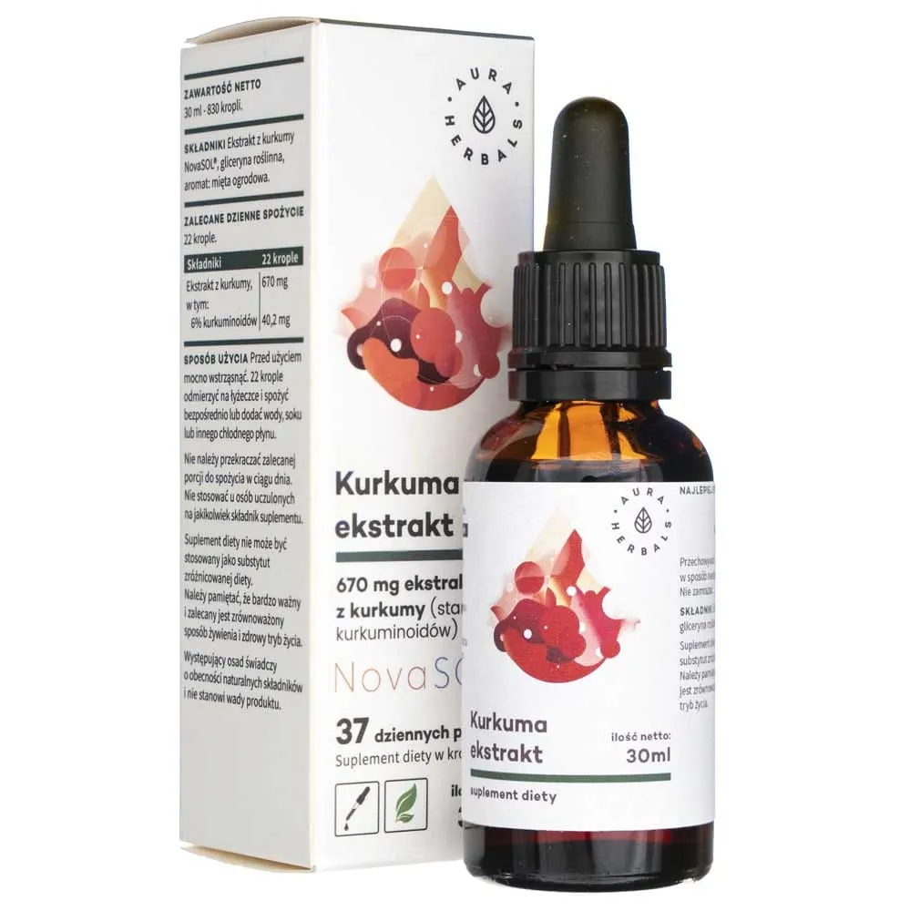 Aura Herbals Extracto de Cúrcuma Nova Sol, Gotas - 30 ml