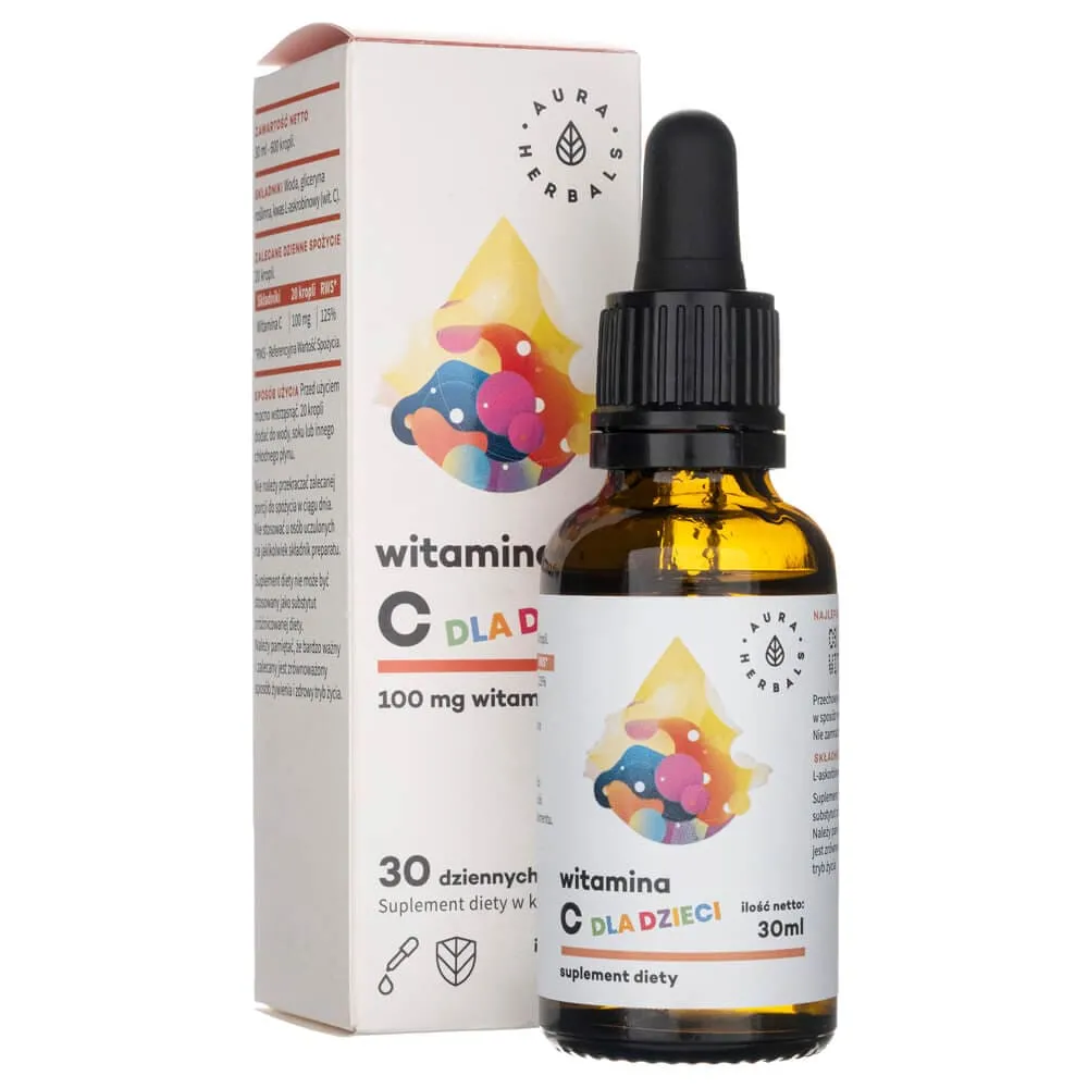 Aura Herbals Vitamina C Para Niños, gotas 100 mg - 30 ml