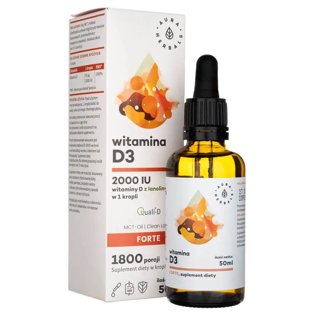 Aura Herbals Vitamina D3 Forte, Gotas - 50 ml